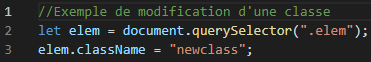 exemple de modification d'une classe